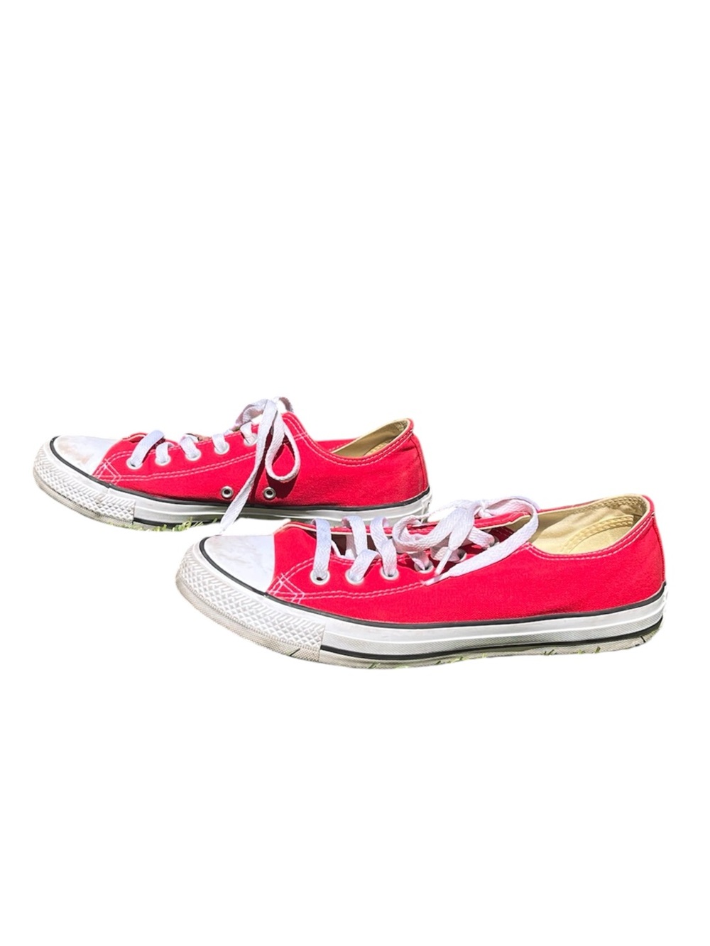 Women’s Converse Red Low Top Canvas Sneakers by Converse Size 10